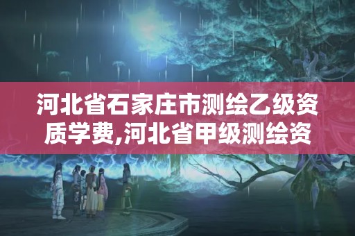 河北省石家庄市测绘乙级资质学费,河北省甲级测绘资质单位