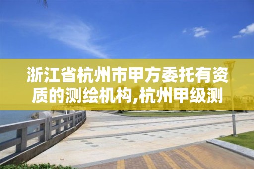 浙江省杭州市甲方委托有资质的测绘机构,杭州甲级测绘公司有哪些。