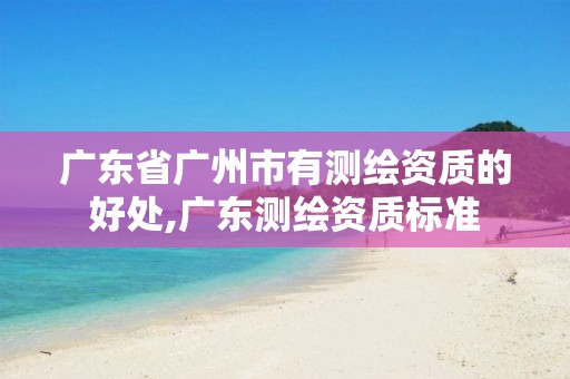 广东省广州市有测绘资质的好处,广东测绘资质标准