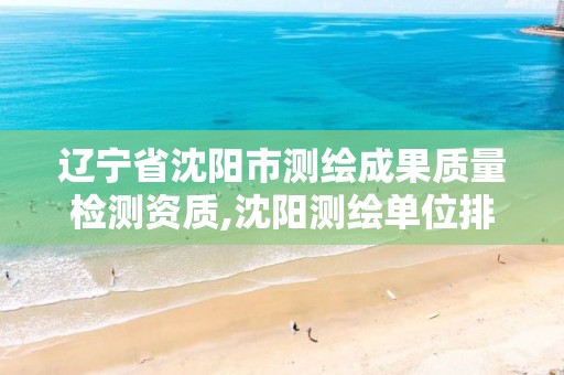 辽宁省沈阳市测绘成果质量检测资质,沈阳测绘单位排名