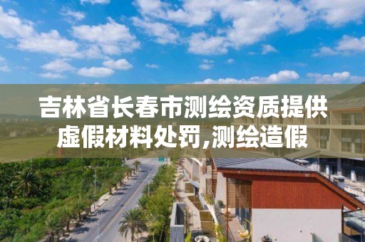 吉林省长春市测绘资质提供虚假材料处罚,测绘造假