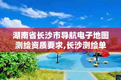 湖南省长沙市导航电子地图测绘资质要求,长沙测绘单位。