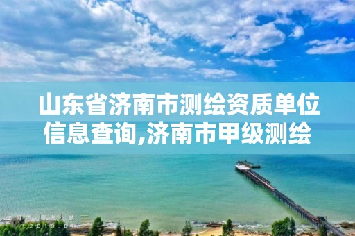 山东省济南市测绘资质单位信息查询,济南市甲级测绘资质单位