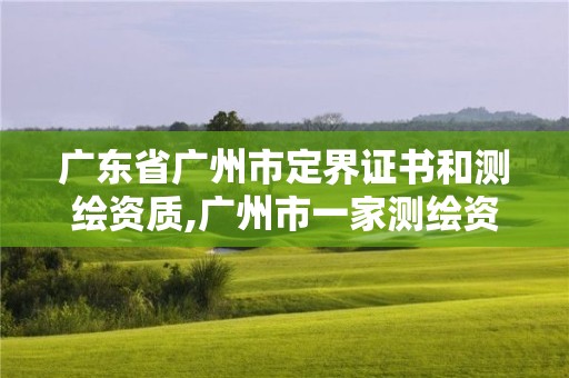 广东省广州市定界证书和测绘资质,广州市一家测绘资质单位