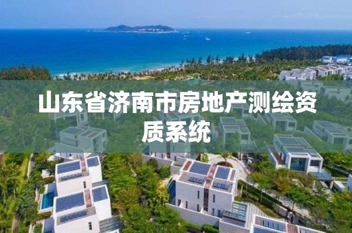 山东省济南市房地产测绘资质系统