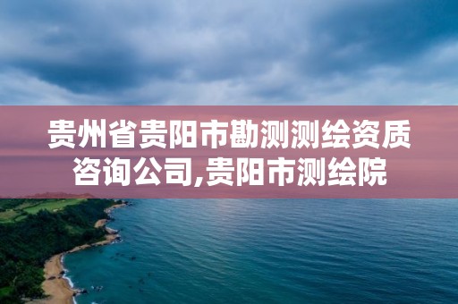 贵州省贵阳市勘测测绘资质咨询公司,贵阳市测绘院