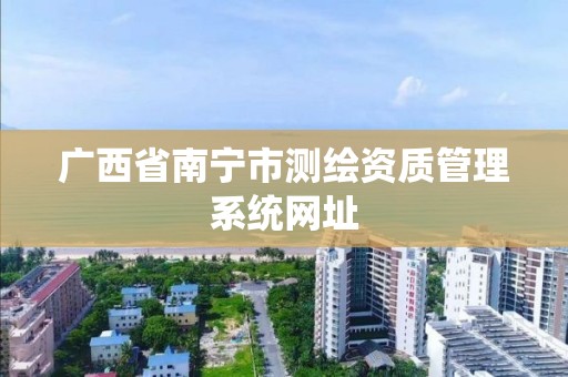 广西省南宁市测绘资质管理系统网址