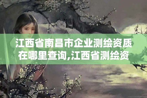 江西省南昌市企业测绘资质在哪里查询,江西省测绘资质管理系统