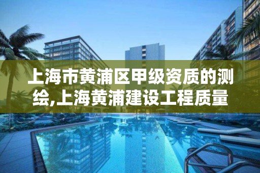 上海市黄浦区甲级资质的测绘,上海黄浦建设工程质量检测有限公司