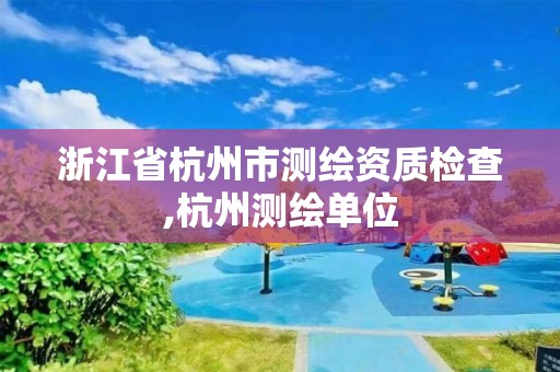 浙江省杭州市测绘资质检查,杭州测绘单位