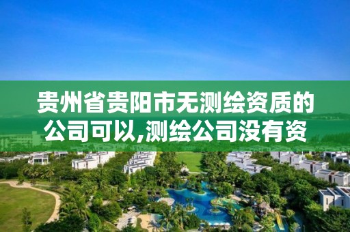 贵州省贵阳市无测绘资质的公司可以,测绘公司没有资质可以开展业务吗