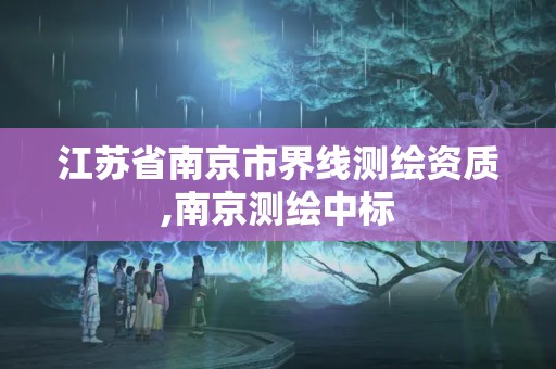 江苏省南京市界线测绘资质,南京测绘中标