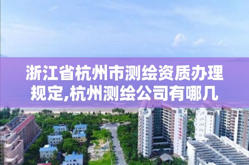 浙江省杭州市测绘资质办理规定,杭州测绘公司有哪几家