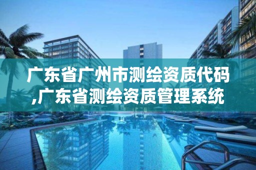 广东省广州市测绘资质代码,广东省测绘资质管理系统