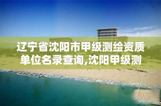 辽宁省沈阳市甲级测绘资质单位名录查询,沈阳甲级测绘公司。