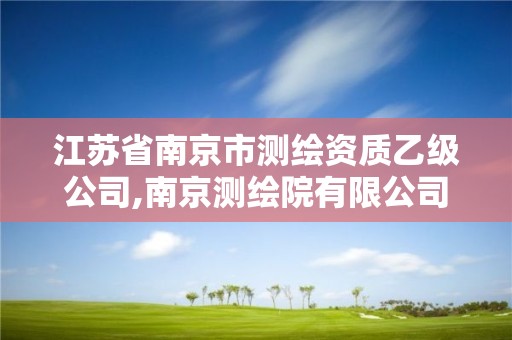 江苏省南京市测绘资质乙级公司,南京测绘院有限公司是国企吗 江苏省南京市测绘资质乙级公司,南京测绘院有限公司是国企吗