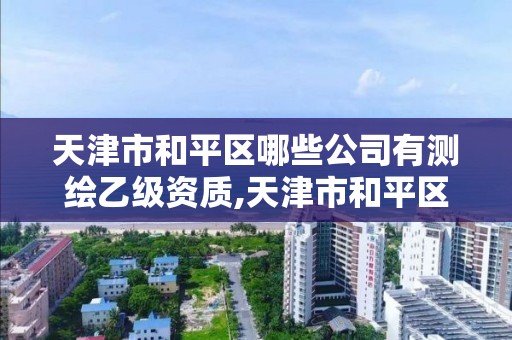 天津市和平区哪些公司有测绘乙级资质,天津市和平区哪些公司有测绘乙级资质的