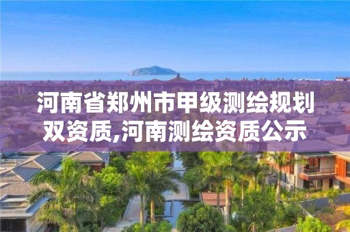 河南省郑州市甲级测绘规划双资质,河南测绘资质公示