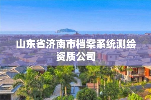 山东省济南市档案系统测绘资质公司