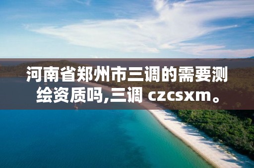 河南省郑州市三调的需要测绘资质吗,三调 czcsxm。