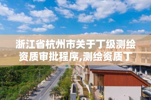 浙江省杭州市关于丁级测绘资质审批程序,测绘资质丁级是什么意思。