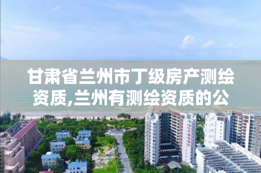 甘肃省兰州市丁级房产测绘资质,兰州有测绘资质的公司有