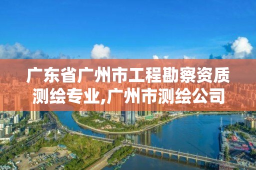 广东省广州市工程勘察资质测绘专业,广州市测绘公司