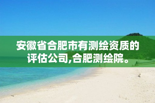 安徽省合肥市有测绘资质的评估公司,合肥测绘院。