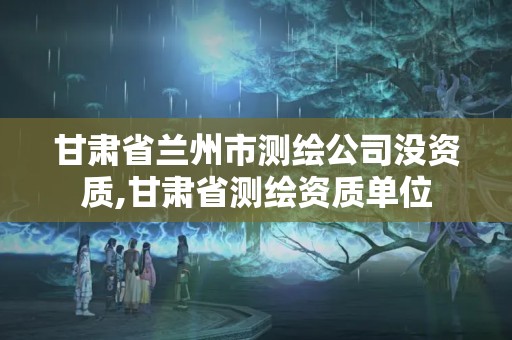 甘肃省兰州市测绘公司没资质,甘肃省测绘资质单位