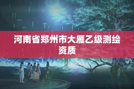 河南省郑州市大雁乙级测绘资质