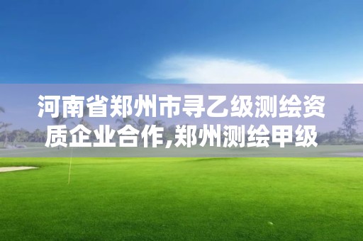 河南省郑州市寻乙级测绘资质企业合作,郑州测绘甲级单位。