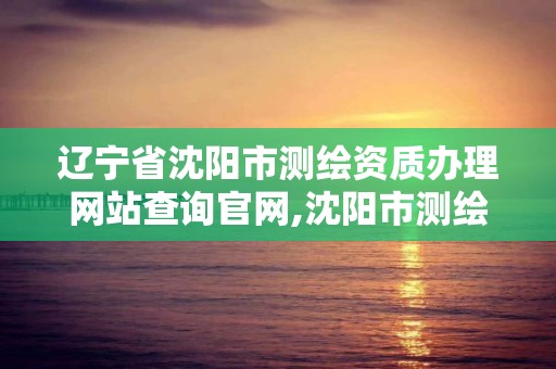 辽宁省沈阳市测绘资质办理网站查询官网,沈阳市测绘院是什么单位。