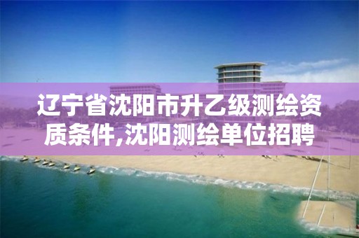 辽宁省沈阳市升乙级测绘资质条件,沈阳测绘单位招聘