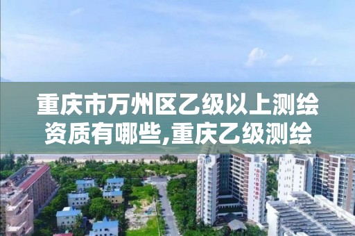 重庆市万州区乙级以上测绘资质有哪些,重庆乙级测绘单位