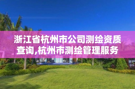 浙江省杭州市公司测绘资质查询,杭州市测绘管理服务平台