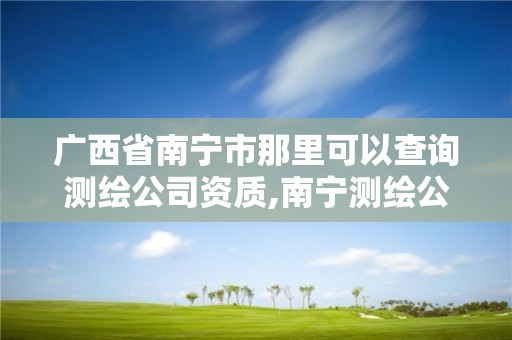 广西省南宁市那里可以查询测绘公司资质,南宁测绘公司招聘信息网