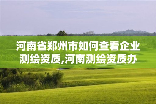 河南省郑州市如何查看企业测绘资质,河南测绘资质办理