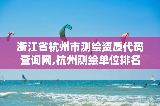 浙江省杭州市测绘资质代码查询网,杭州测绘单位排名