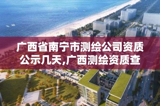 广西省南宁市测绘公司资质公示几天,广西测绘资质查询