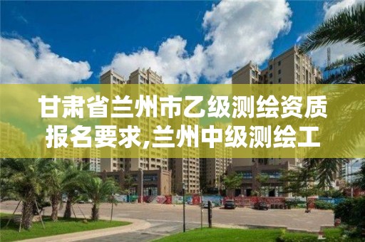 甘肃省兰州市乙级测绘资质报名要求,兰州中级测绘工程师招聘