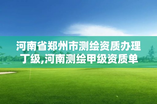 河南省郑州市测绘资质办理丁级,河南测绘甲级资质单位