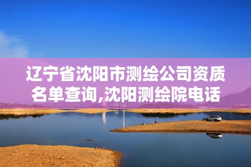 辽宁省沈阳市测绘公司资质名单查询,沈阳测绘院电话