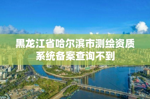 黑龙江省哈尔滨市测绘资质系统备案查询不到