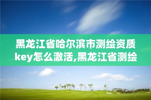 黑龙江省哈尔滨市测绘资质key怎么激活,黑龙江省测绘资质延期通知