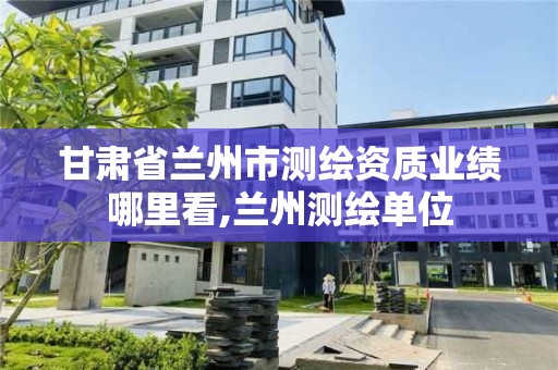 甘肃省兰州市测绘资质业绩哪里看,兰州测绘单位