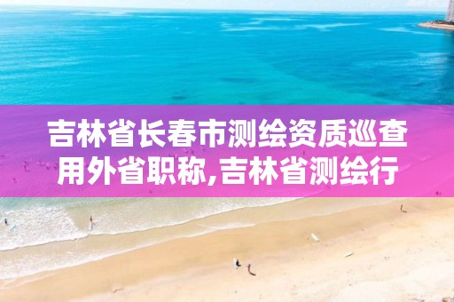 吉林省长春市测绘资质巡查用外省职称,吉林省测绘行业协会