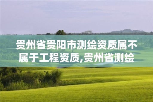 贵州省贵阳市测绘资质属不属于工程资质,贵州省测绘资质管理系统