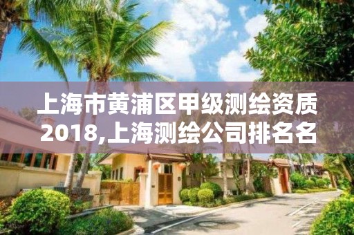 上海市黄浦区甲级测绘资质2018,上海测绘公司排名名单