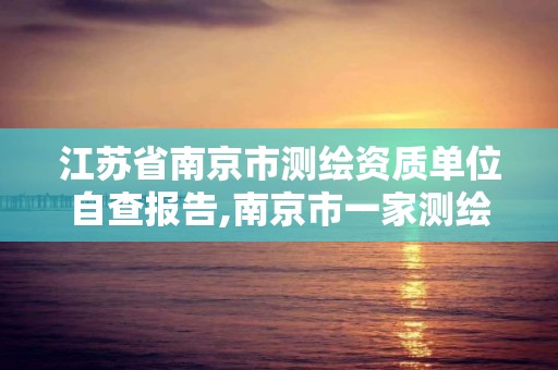 江苏省南京市测绘资质单位自查报告,南京市一家测绘资质单位要使用。