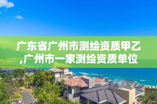 广东省广州市测绘资质甲乙,广州市一家测绘资质单位